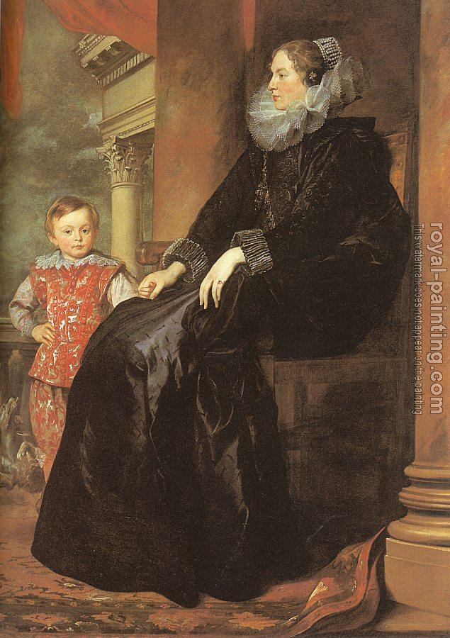 Anthony Van Dyck : A Genoese Noblewoman and Her Son